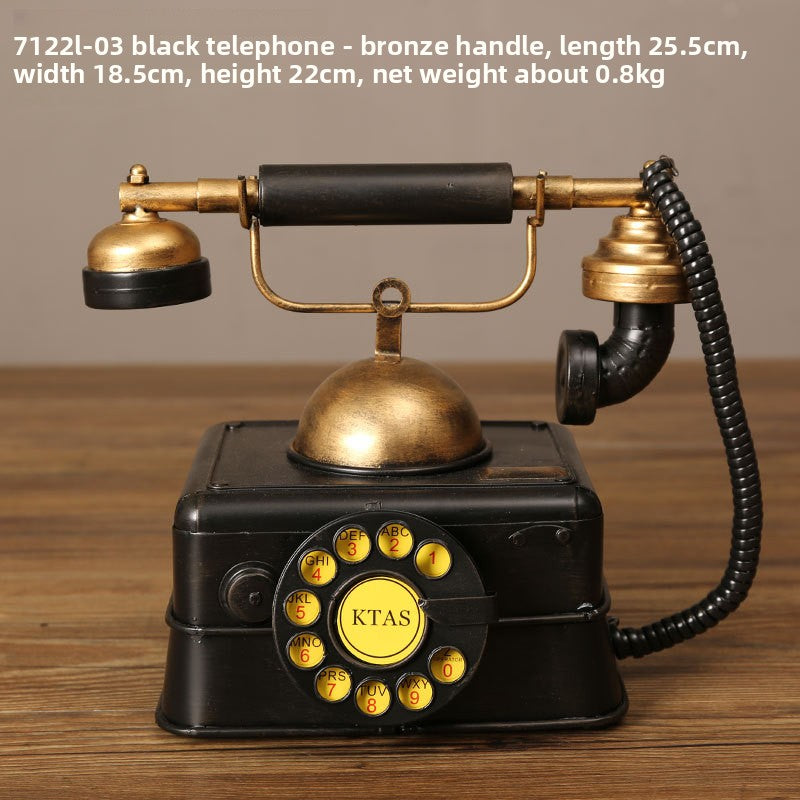 Vintage wrought iron telephone ornaments