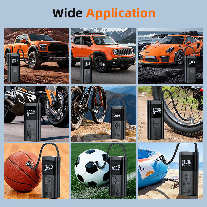 Digital Display Portable Air Pump with USB Charging
