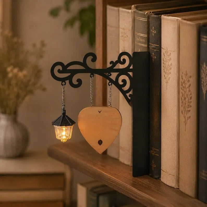Library bookshelf lighting fixture