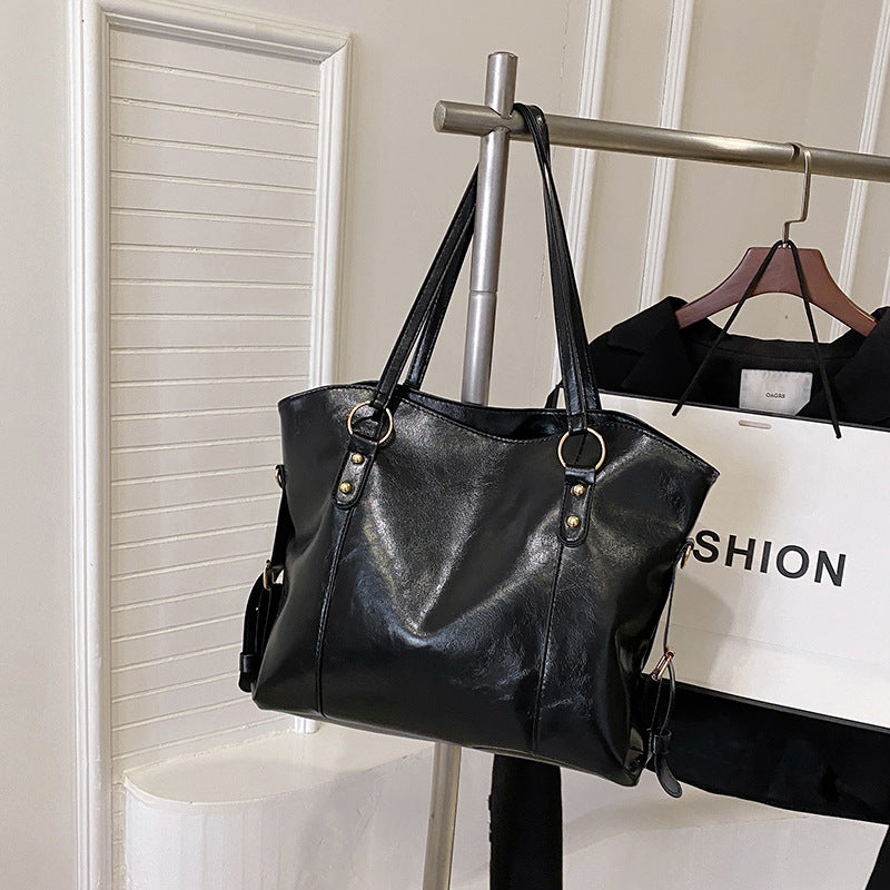 Fashion Large Capacity PU Leather Crossbody Handbag