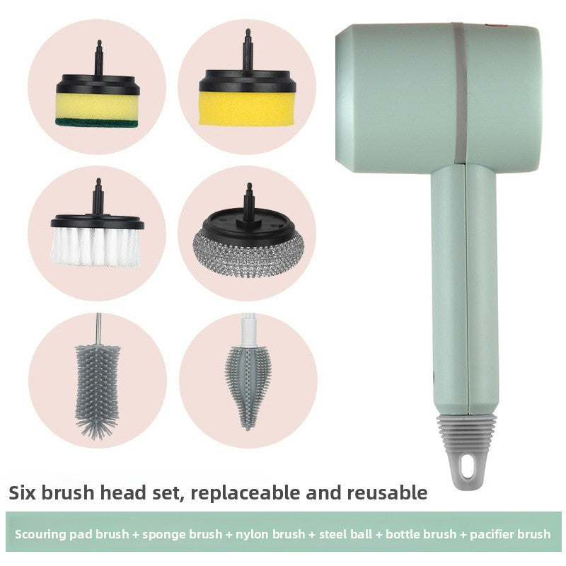 Multifunctional Electric Cleaning Brush with Interchangeable Heads