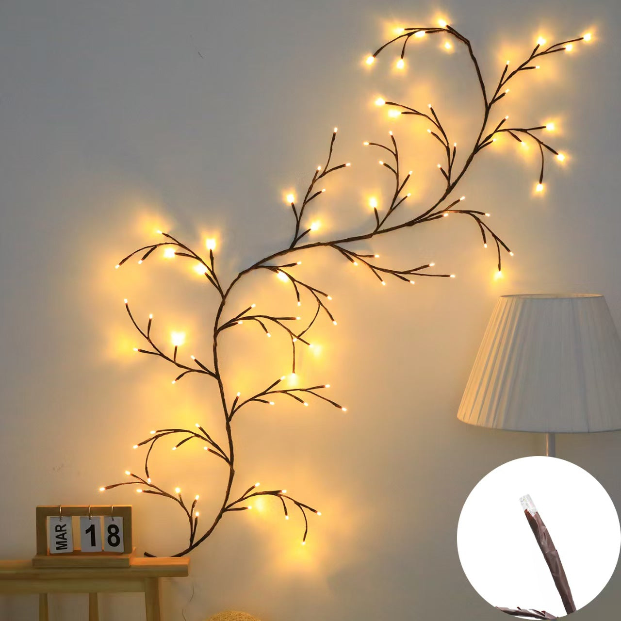 Shapeable LED Rattan Decorative Lights with Remote Control
