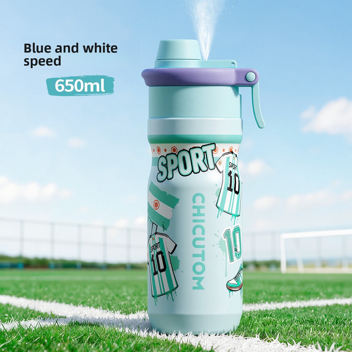Large Capacity Sports Water Bottle High Temperature Resistant