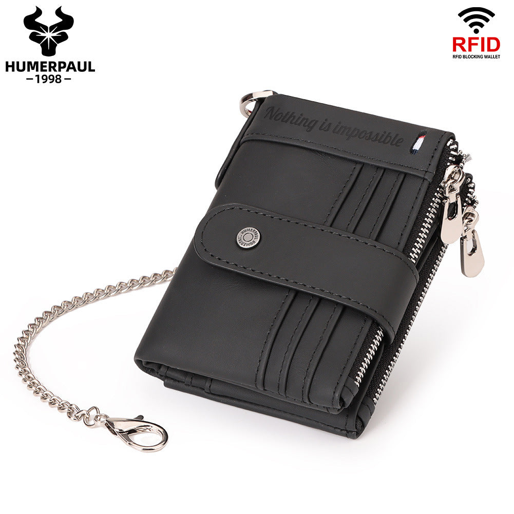 RFID Genuine Leather Men&