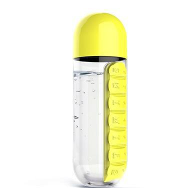 Two-in-One Pill Organizer Water Bottle