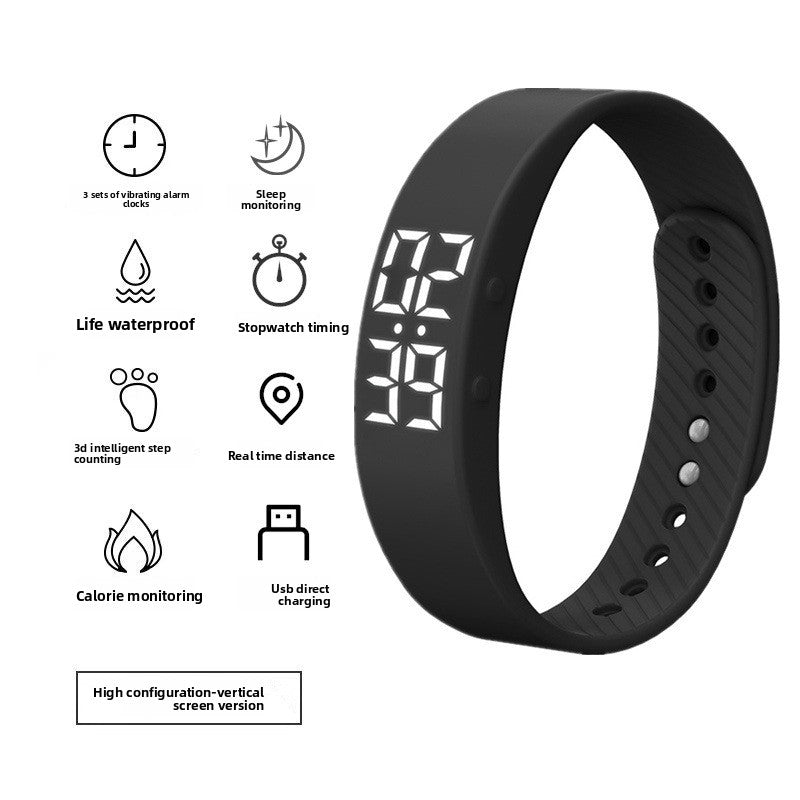 Multifunctional Digital Sports Watch with Silent Alarm
