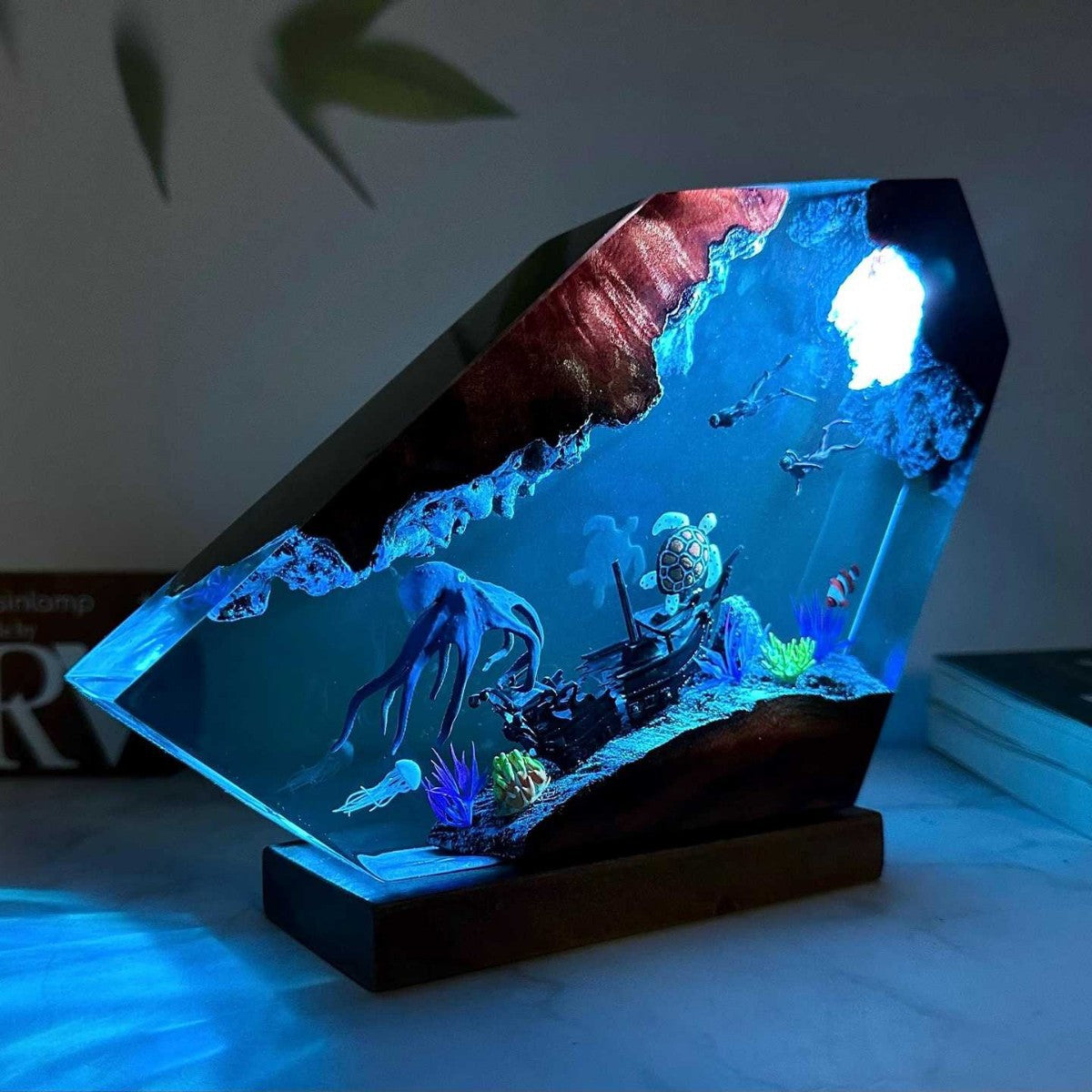 Octopus and Turtle Resin Night Light