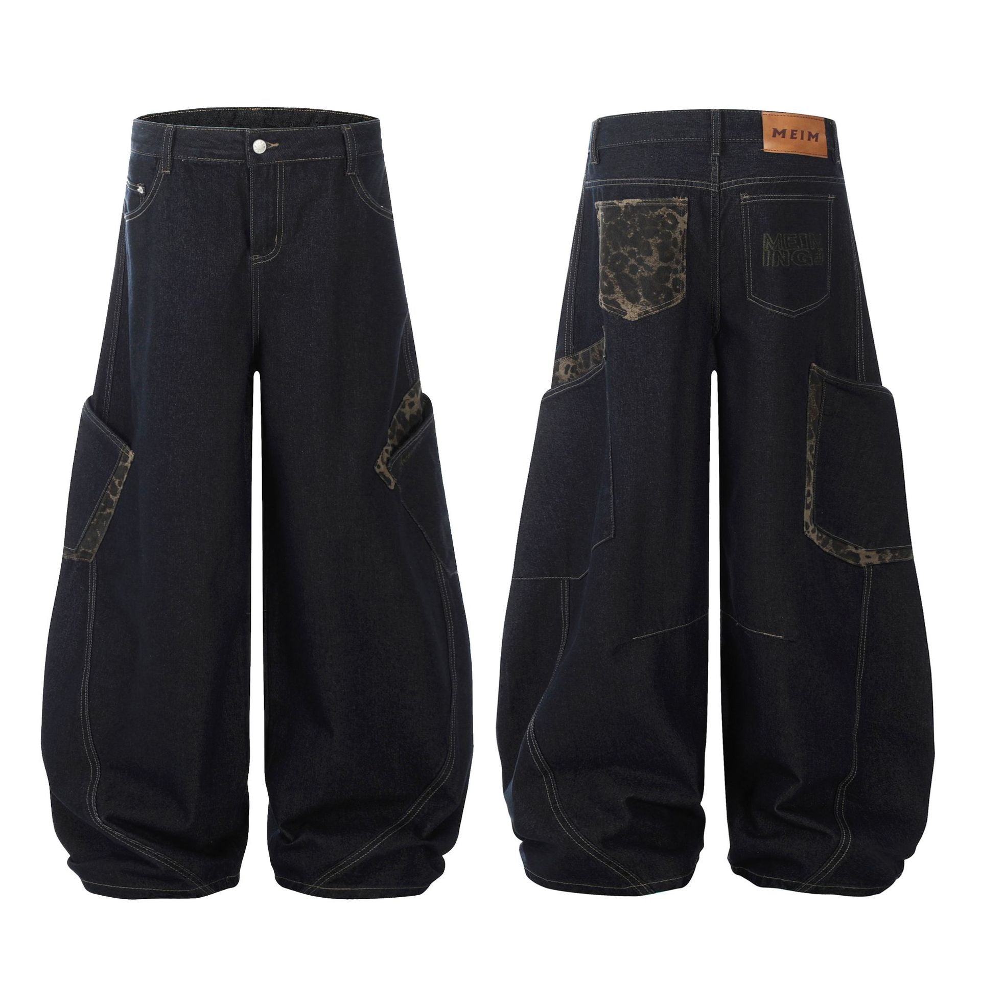 Mens Retro Loose Fit Denim Jeans