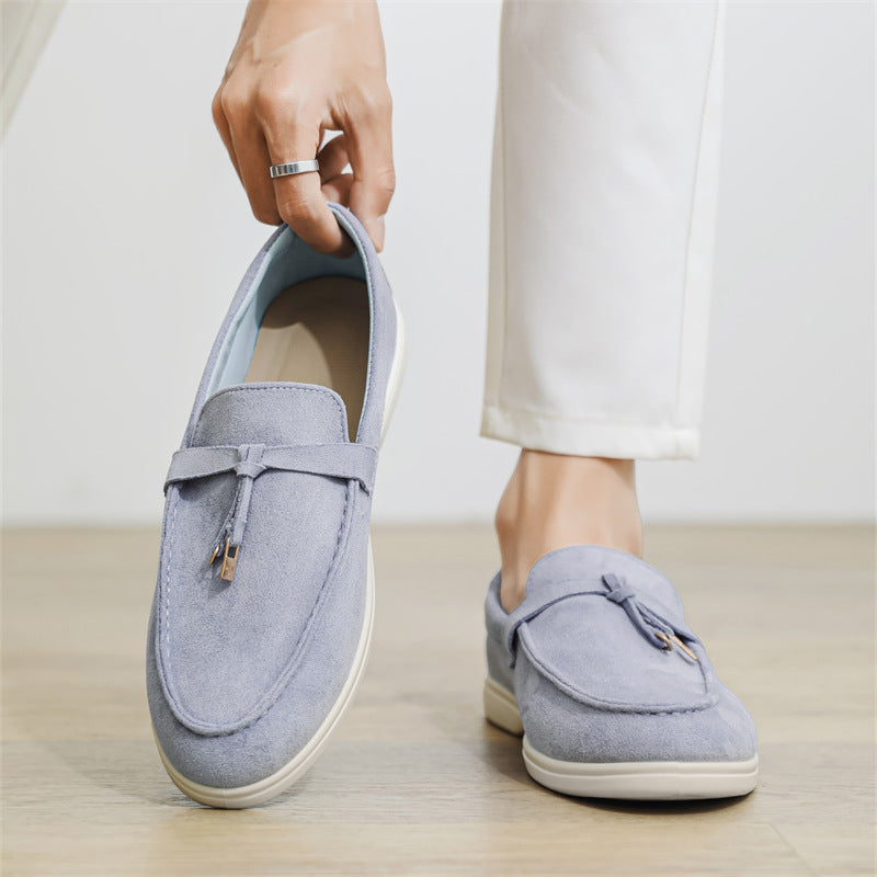 Mens Suede Slip-On Loafers