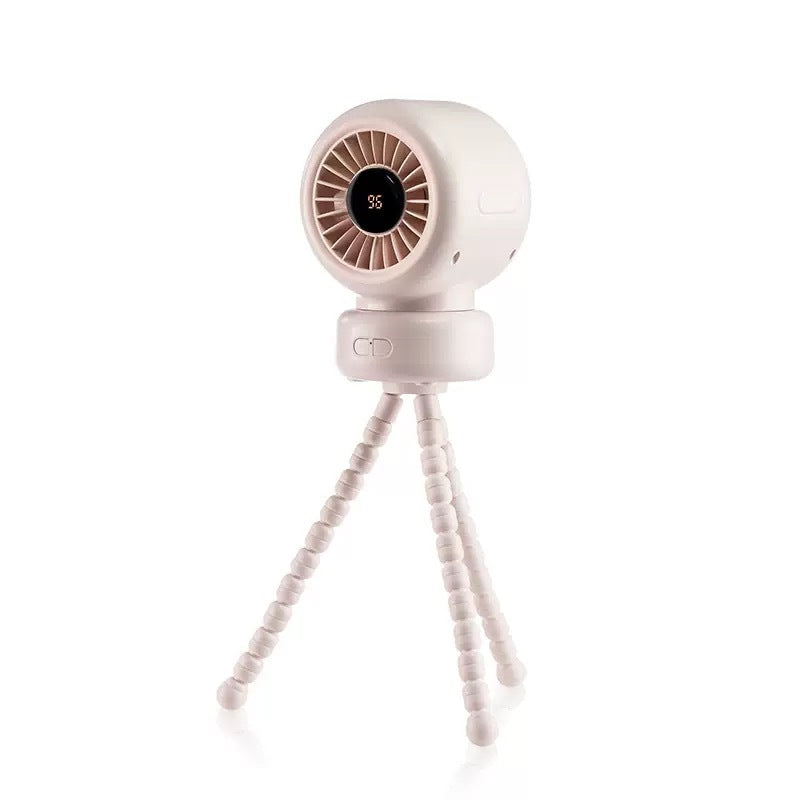 Digital Display Octopus USB Desk Fan with Oscillation