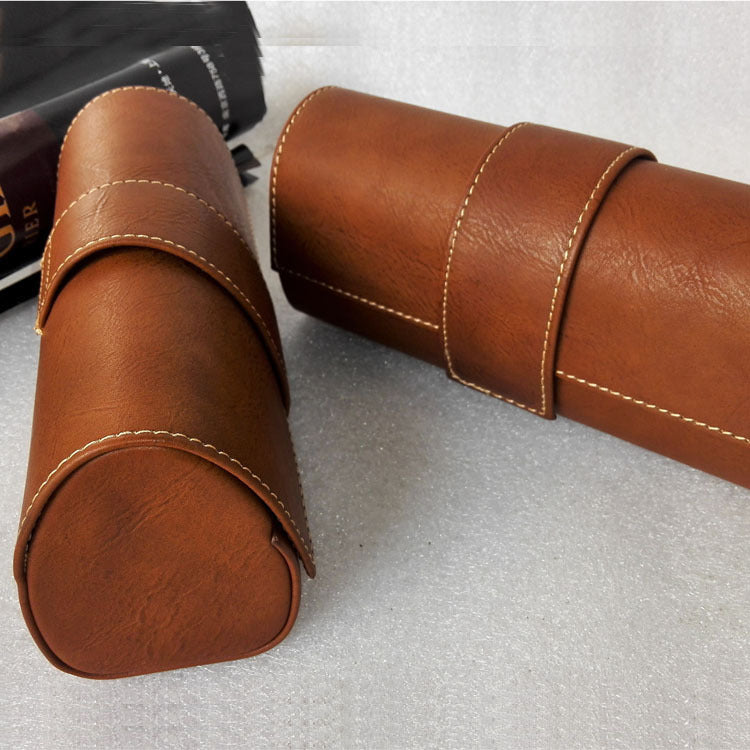Large Vintage Leather Handmade Glasses Box