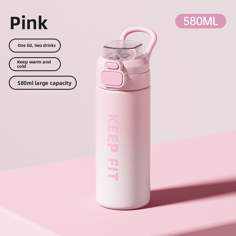 Dual-Use Stainless Steel Insulated Cup