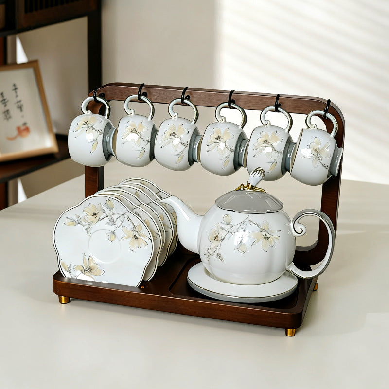 New Chinese-style tea set, luxury living room afternoon tea set including teapot and teacups