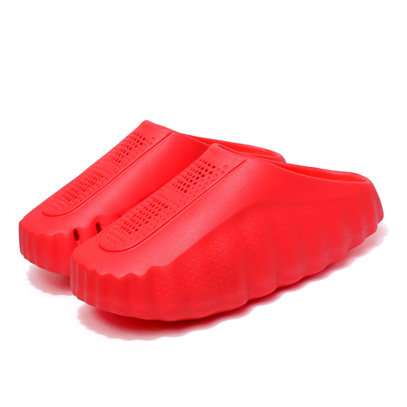Men Women Summer EVA Non-Slip Massage Closed Toe Slippers