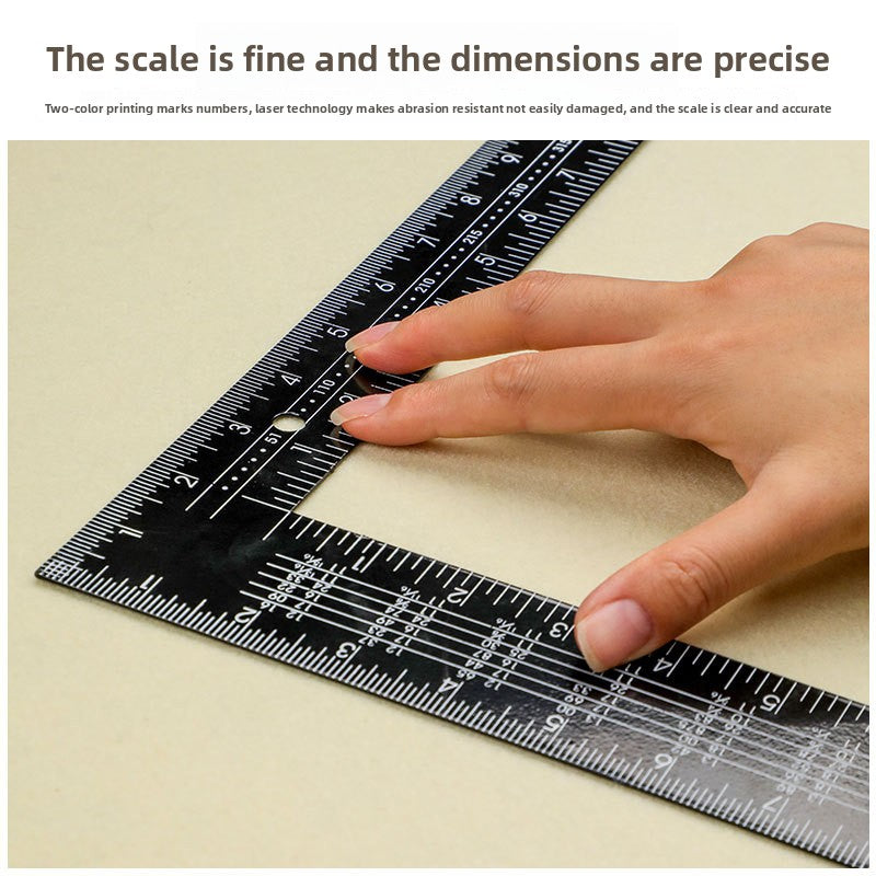 black steel ruler multifunctional combined angle ruler