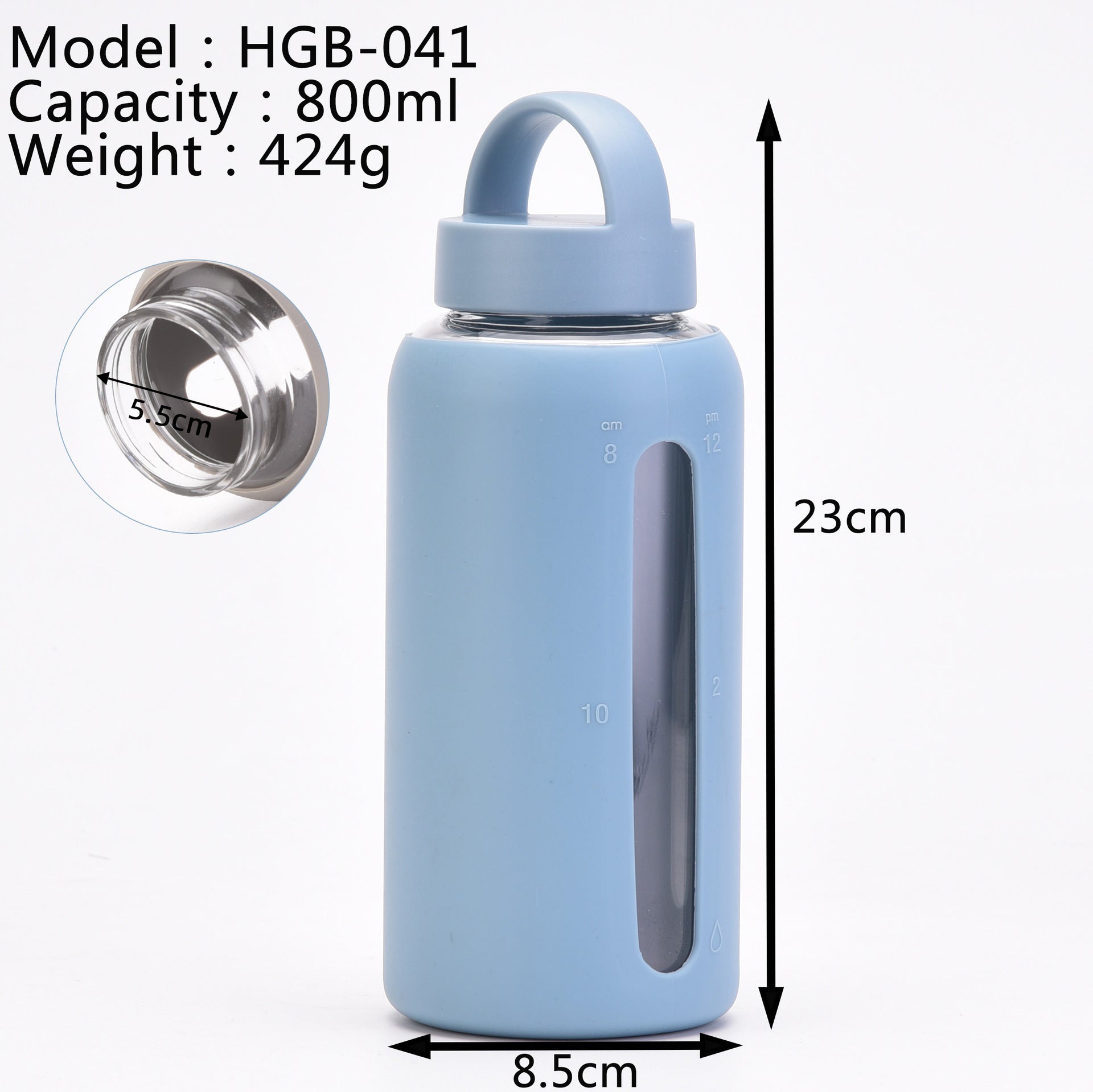 800ml Glass Water Cup