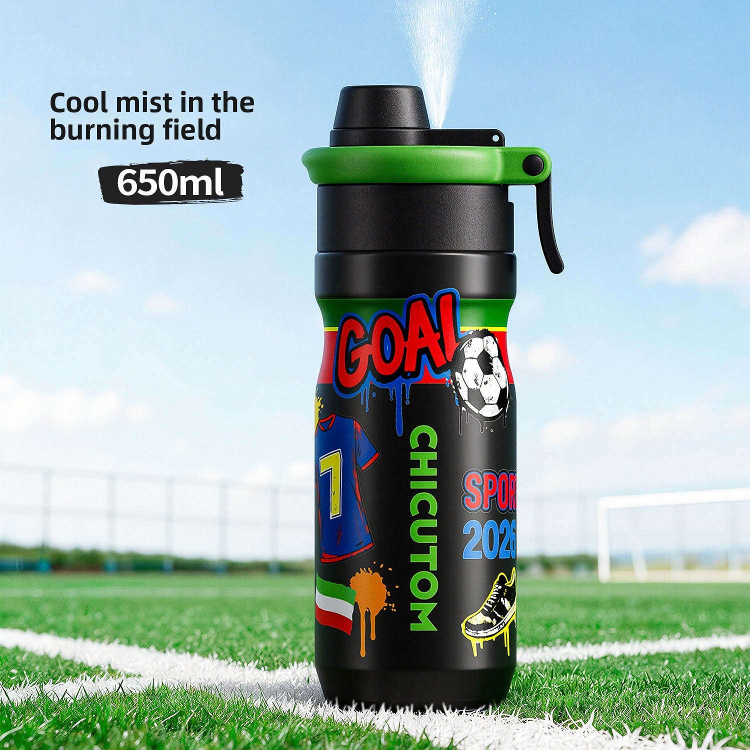 Large Capacity Sports Water Bottle High Temperature Resistant
