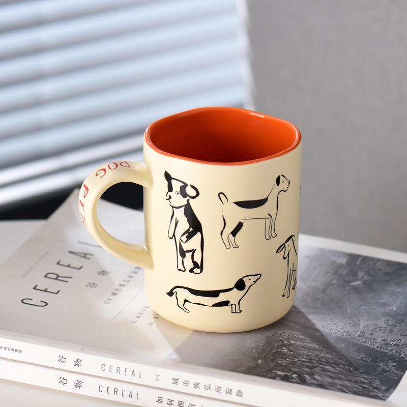 Cartoon Cat Dog Ceramic Mug