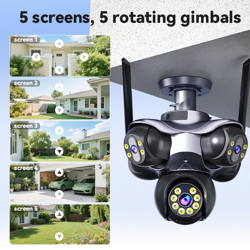 Five Lens HD Outdoor Security Camera