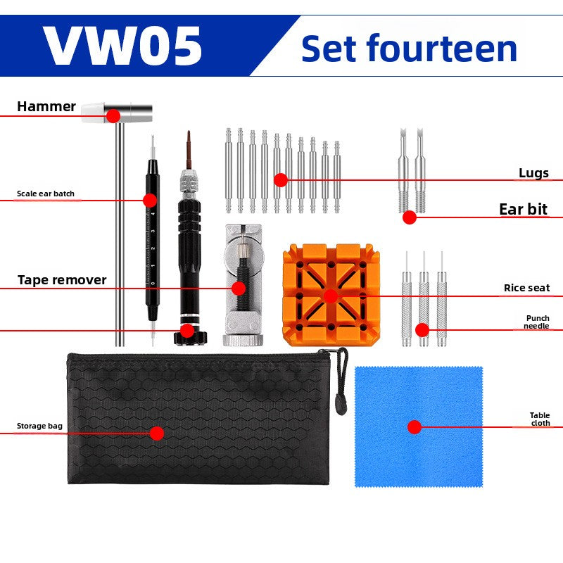 Professional Watch Repair Tool Set with Waterproof Paste