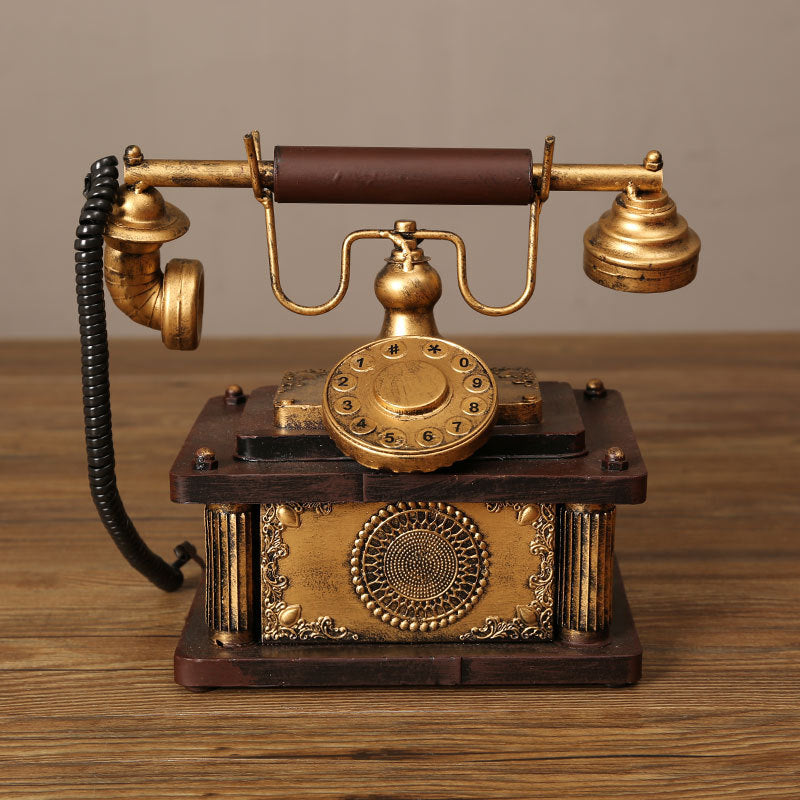 Vintage wrought iron telephone ornaments