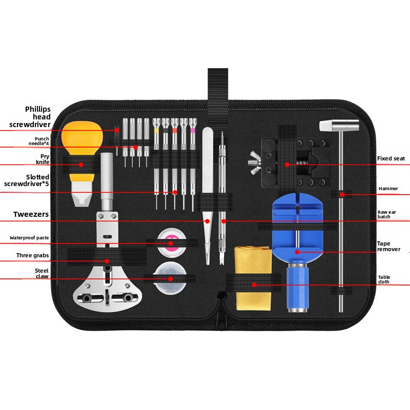 Professional Watch Repair Tool Set with Waterproof Paste