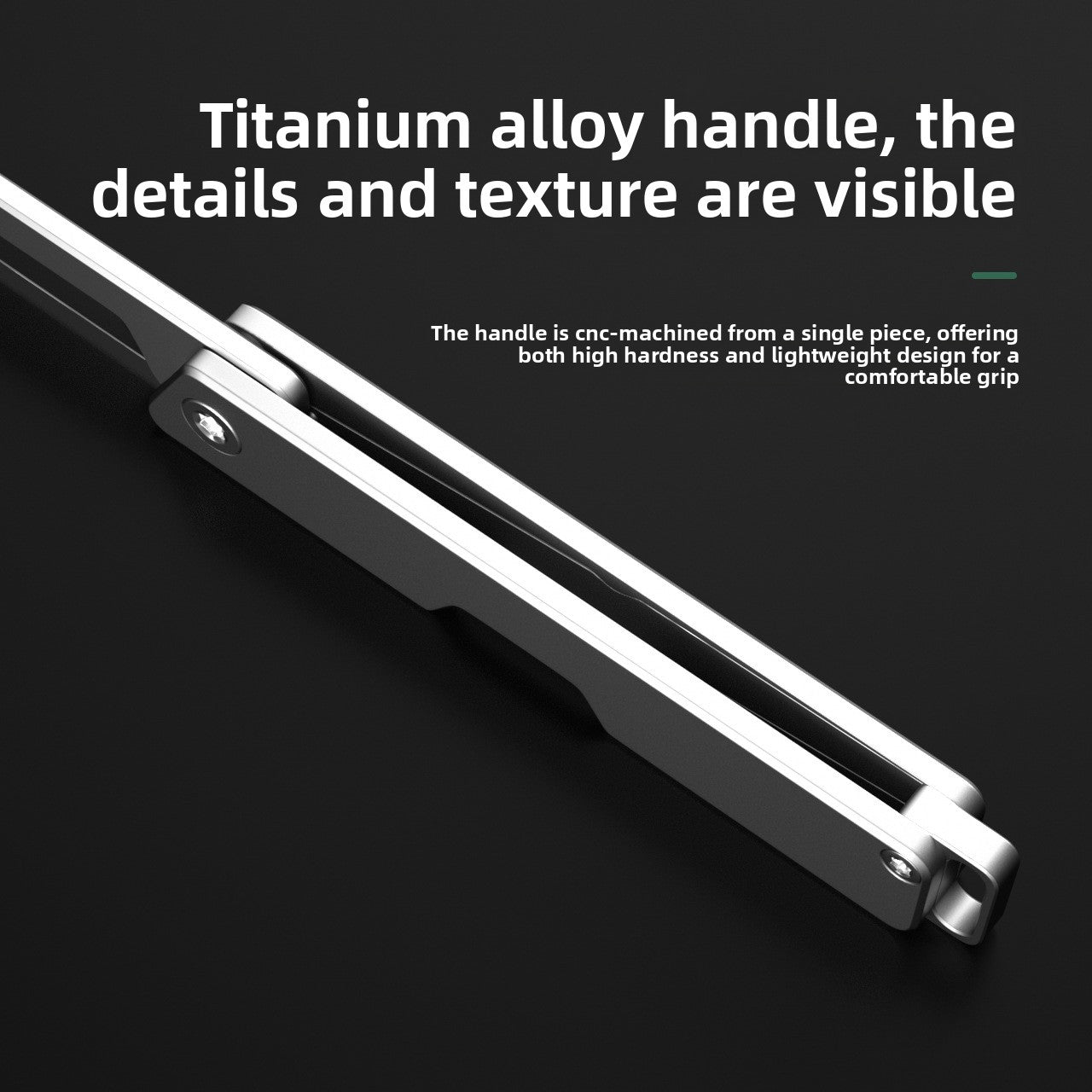 Titanium Alloy Folding Utility Knife with D2 Blade
