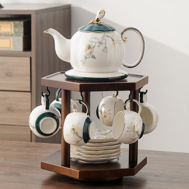 New Chinese-style tea set, luxury living room afternoon tea set including teapot and teacups