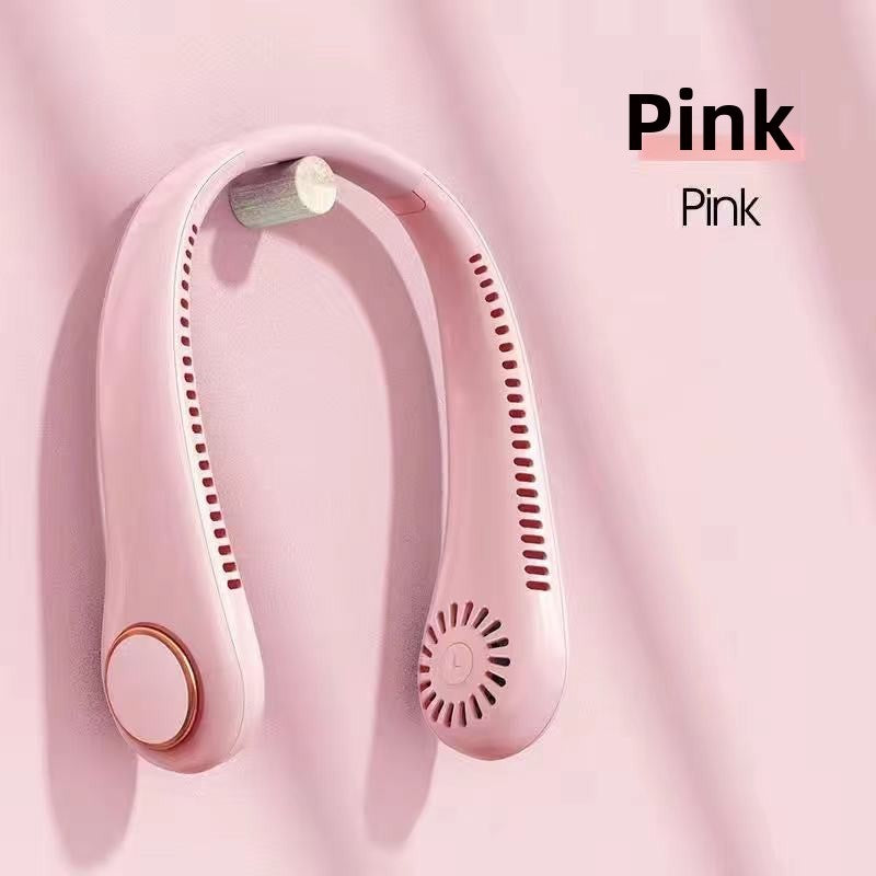 USB Charging Silent Leafless Hanging Neck Fan