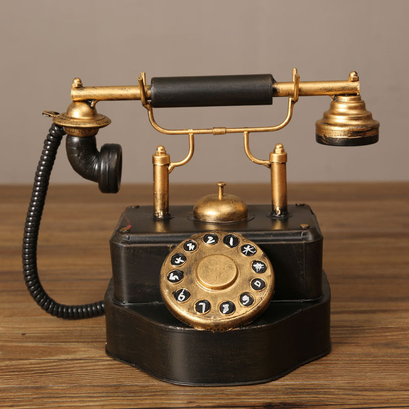 Vintage wrought iron telephone ornaments