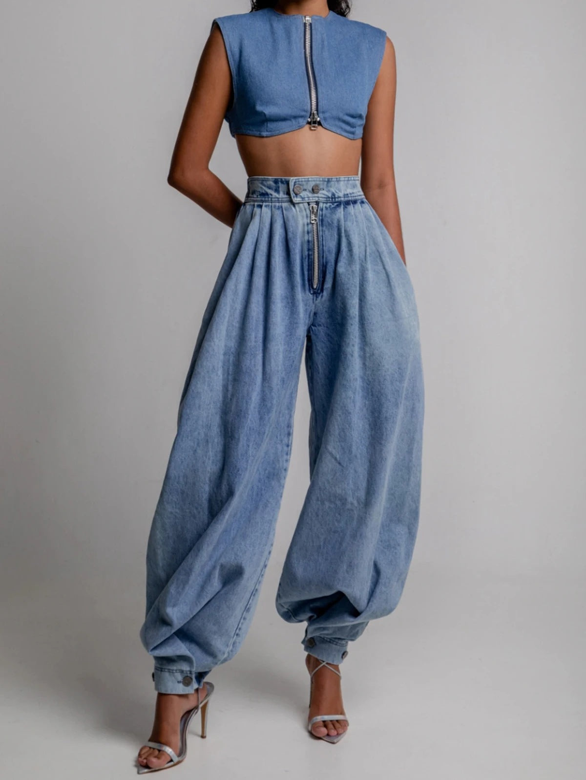 Womens High Waist Wide Leg Pants