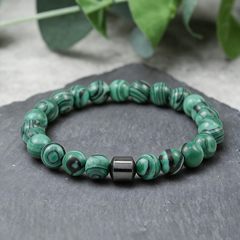 8mm Natural Stone Bracelet Handmade Round Beads