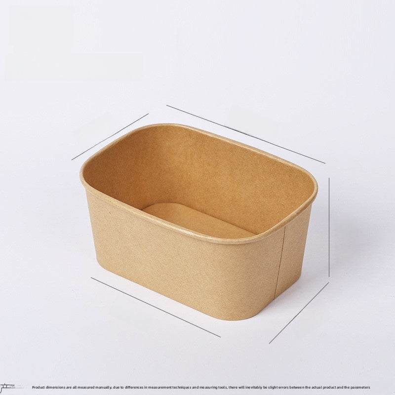 Disposable Kraft Paper Rectangular Lunch Box