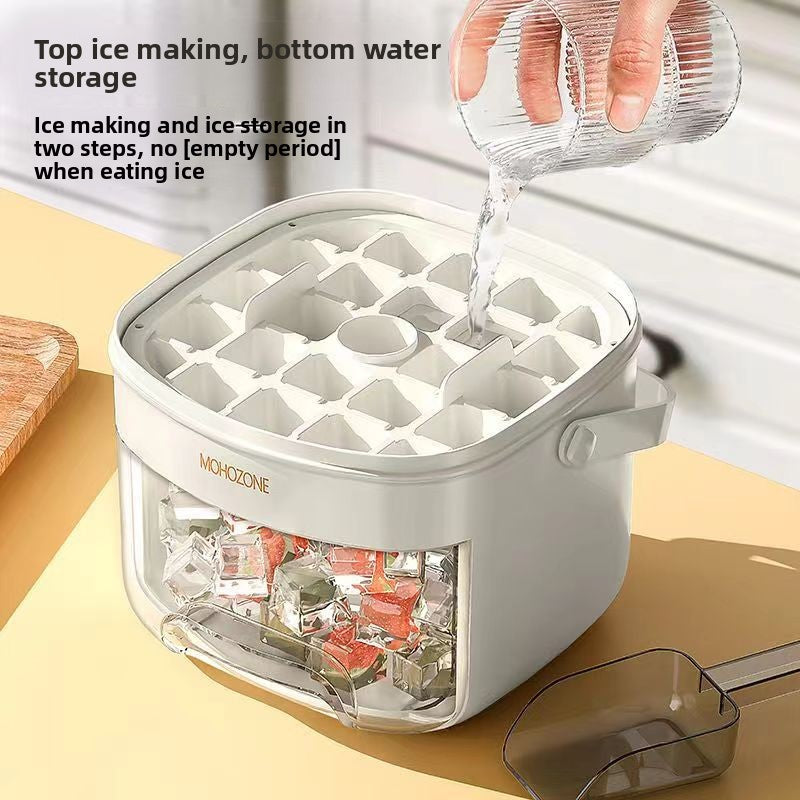 Press Type Ice Tray Mold with Ice Shovel