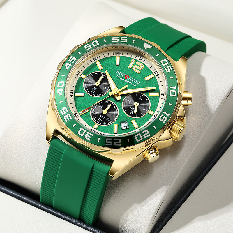 Mens Sports Quartz Watch with Luminous Display