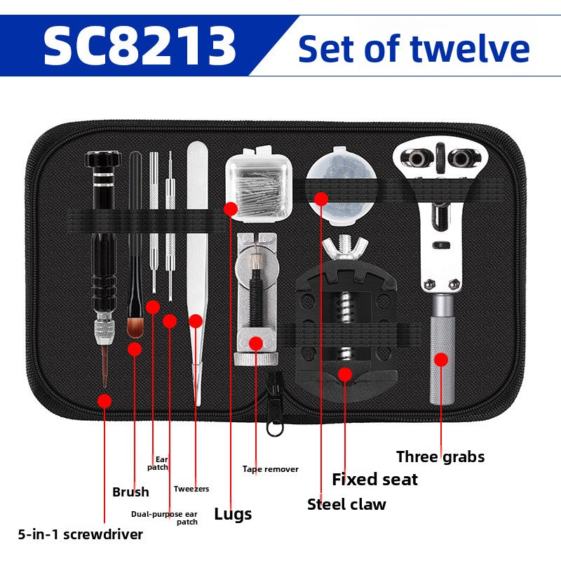 Professional Watch Repair Tool Set with Waterproof Paste