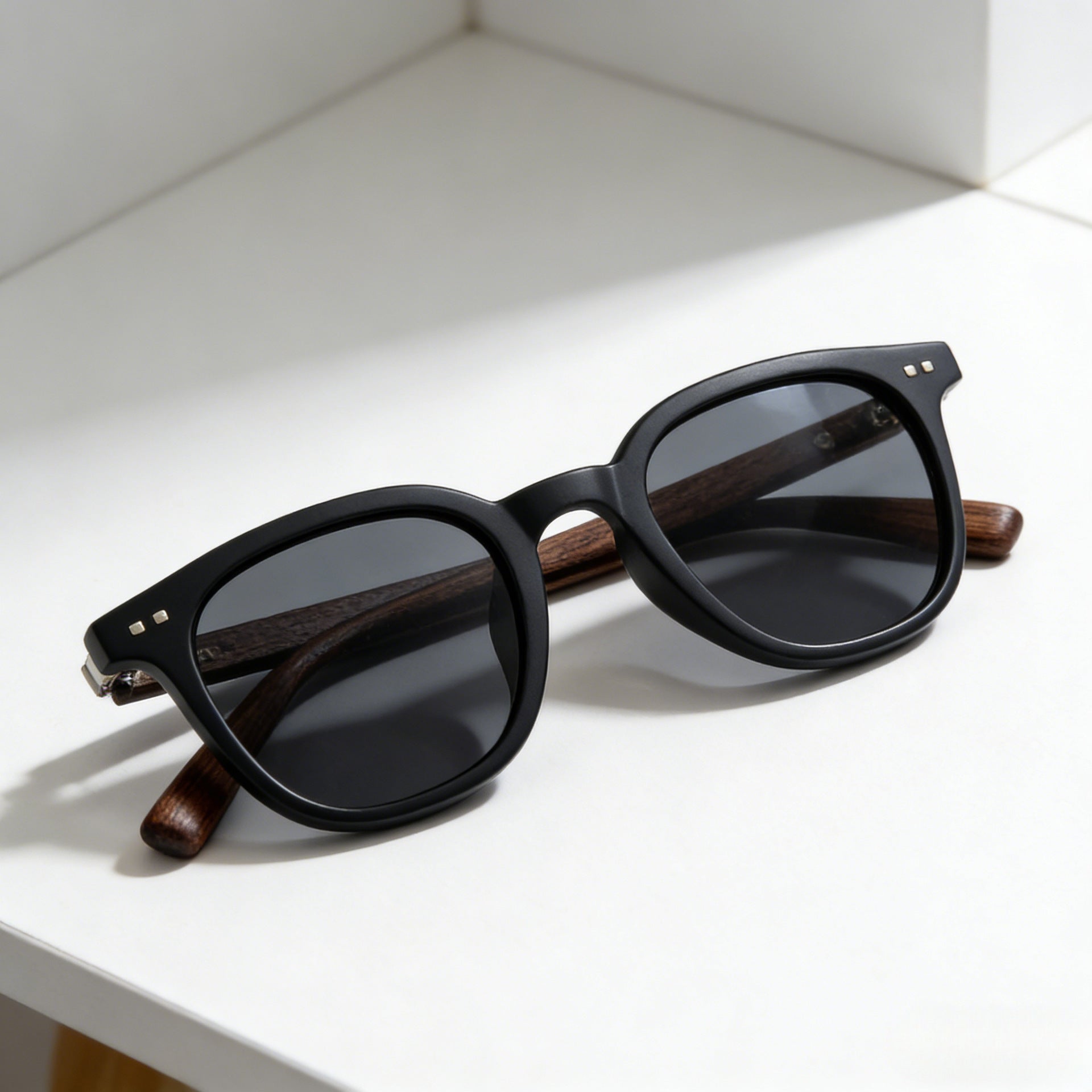 Wood grain leg rice nail sunglasses