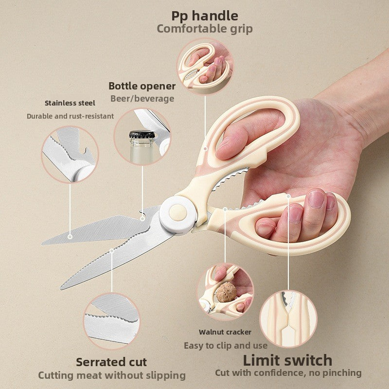 Multifunctional Stainless Steel Kitchen Scissors