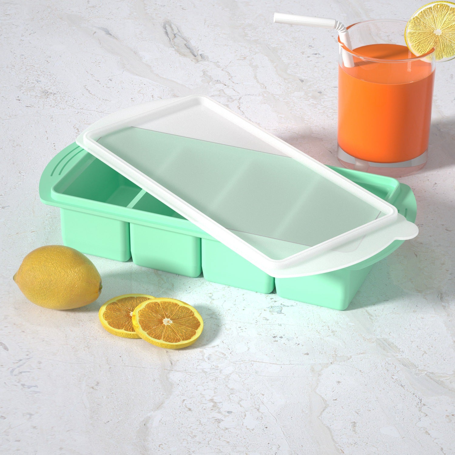 Silicone Ice Cube Tray with Lid