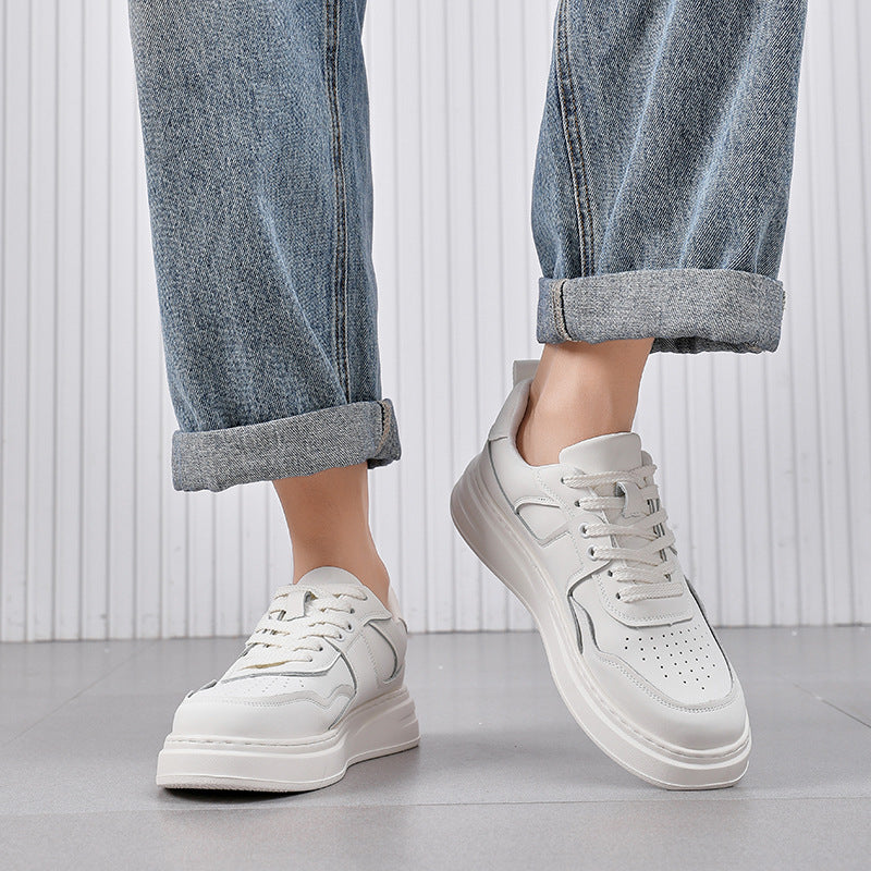 Genuine Leather Casual Sneakers