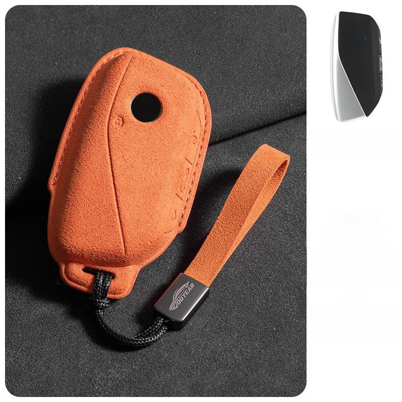 Suede Key Cover with Strap