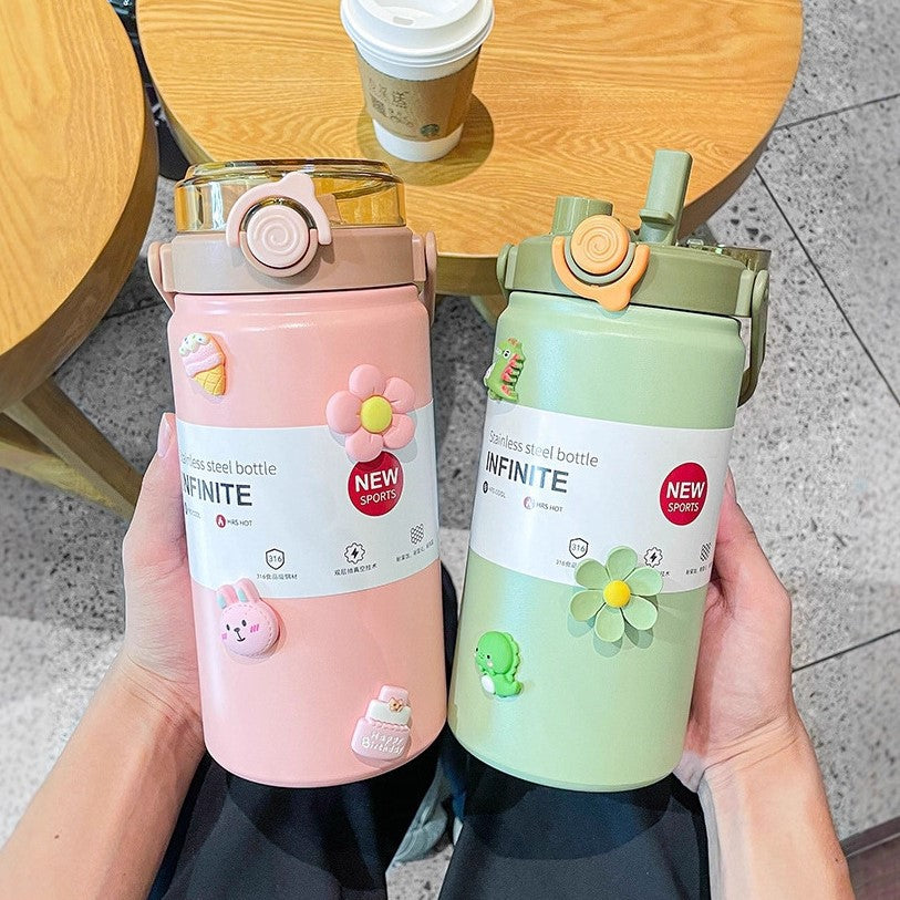 Double Handle Stainless Steel Insulated Water Bottle