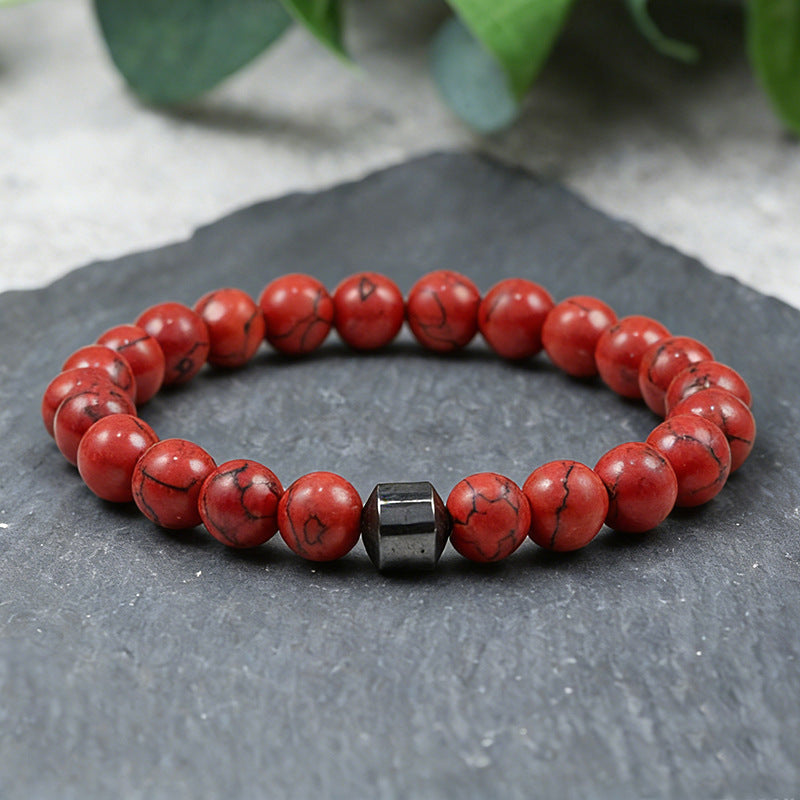 8mm Natural Stone Bracelet Handmade Round Beads