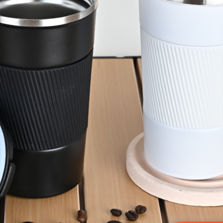 Insulated Stainless Steel Travel Coffee Cup with Silicone Sleeve