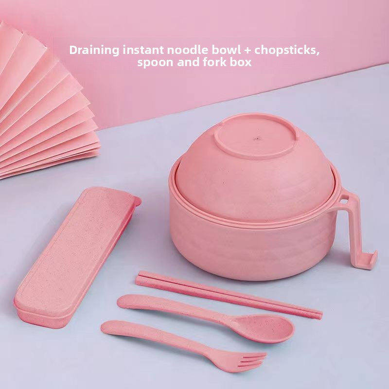 Microwave Safe Japanese Style Noodle Bowl with Utensils