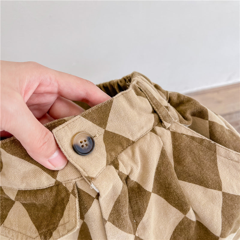 Childrens Washed Cotton Harem Pants