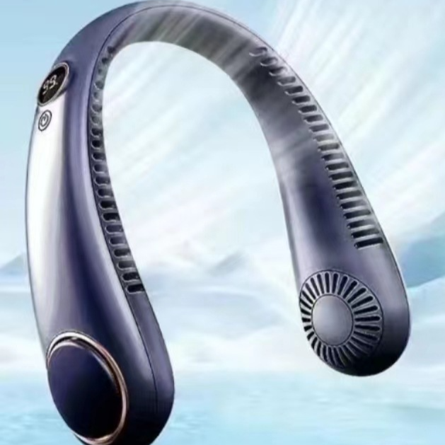 USB Charging Silent Leafless Hanging Neck Fan