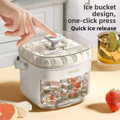 Press Type Ice Tray Mold with Ice Shovel