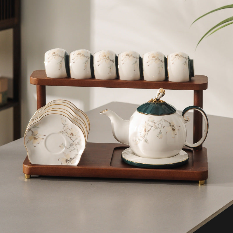 New Chinese-style tea set, luxury living room afternoon tea set including teapot and teacups