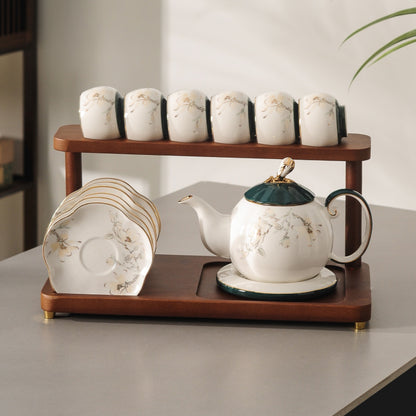 New Chinese-style tea set, luxury living room afternoon tea set including teapot and teacups